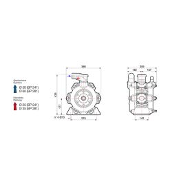 Насос мембранный Comet® серия BP241(222 л/мин; 20 бар); вал ВОМ1"3/8(восстановленные) без патрубков, изображение 2