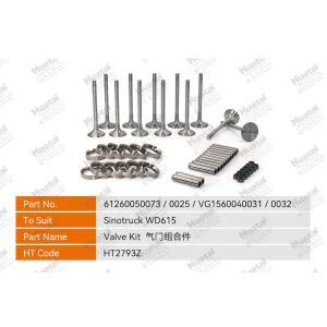 61260050073/61260050025/VG1560040031/VG1560040032 Комплект клапанов Huatai