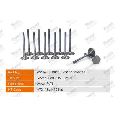 VG1540050015 Впускной клапан Huatai