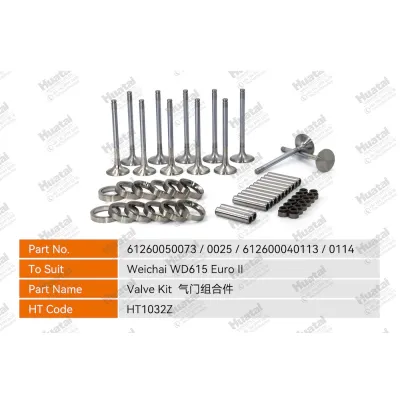 61260050073/61260050025/612600040113/612600040114 Комплект клапанов Huatai