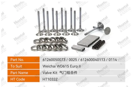 61260050073/61260050025/612600040113/612600040114 Комплект клапанов Huatai
