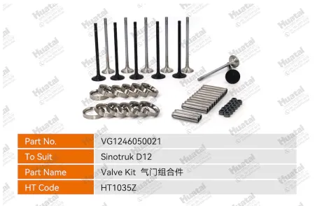 VG1246050021/VG1246050022/VG1246040014/VG1246040012/13/VG1246050027 Комплект клапанов Huatai