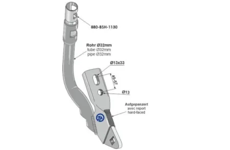 050-KNH-0812 050-KNH-0812 Держатель (лапы культиватора) Bourgault, изображение 2