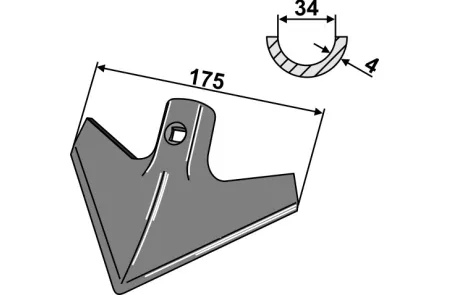 KM060288 302008 Лапа стрельчатая 175 мм Bednar