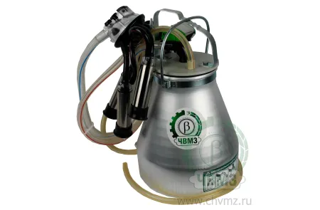 Доильная аппаратура попарного доения с алюминиевым ведром