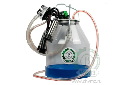 Доильная аппаратура попарного доения "Бетта" с прозрачным ведром 30 л.