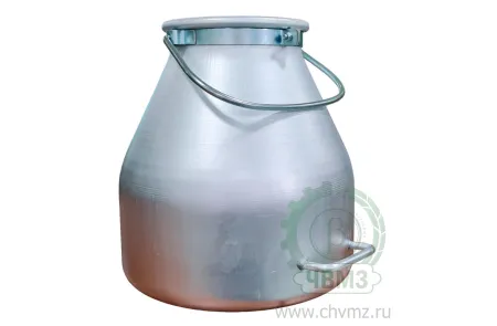 Ведро доильное алюминиевое без крышки V-19 л. ("Волга")