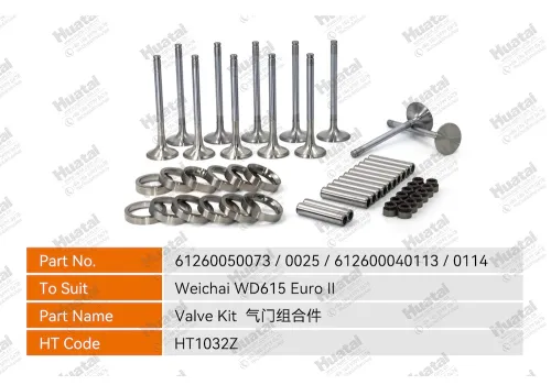 61260050073/61260050025/612600040113/612600040114 Комплект клапанов Huatai