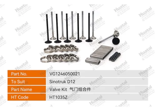 VG1246050021/VG1246050022/VG1246040014/VG1246040012/13/VG1246050027 Комплект клапанов Huatai