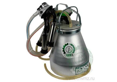 Доильная аппаратура попарного доения с алюминиевым ведром