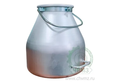 Ведро доильное алюминиевое без крышки V-19 л. ("Волга")